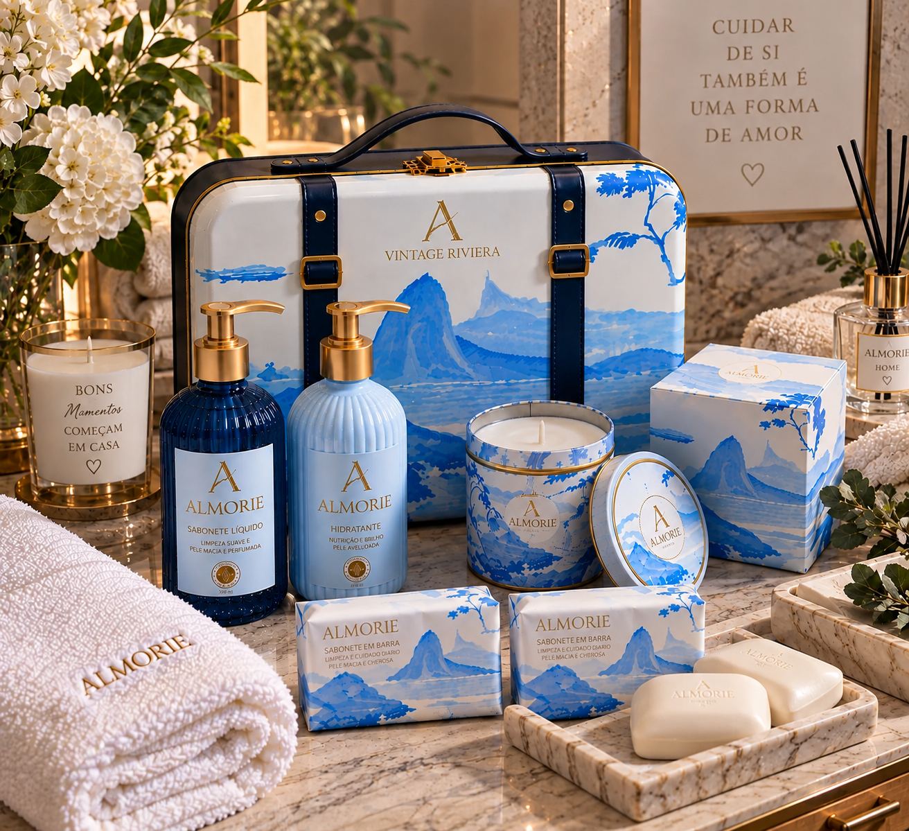 Kit Presente Vintage Maleta Riviera — Almorie Paris